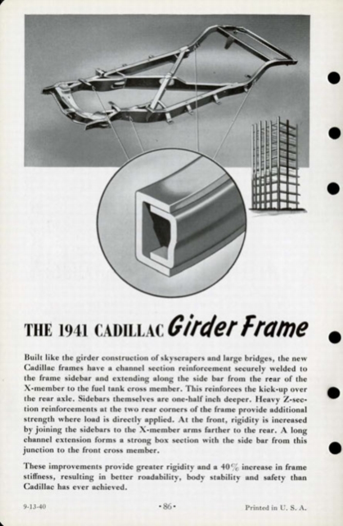 1941 Cadillac Salesmans Data Book Page 69
